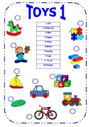 English Worksheet: toys * matching with pictures*