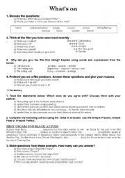 English Worksheet: Whats on