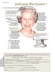 English Worksheet: God save the Queen ! ( 3/6 )