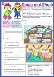 English Worksheet: Mary and Mark