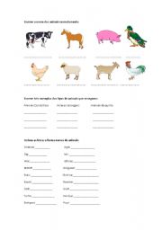 English worksheet: Animals worksheet