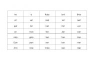 English Worksheet: Word Bingo