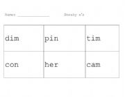 English worksheet: Sneaky es