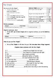 English Worksheet: Past Simple