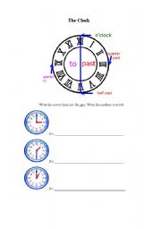English Worksheet: TIME - CLOCK