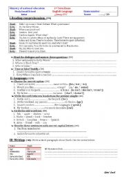 English Worksheet: Exam