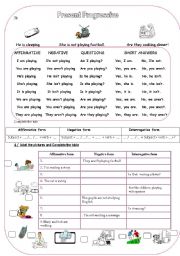 English Worksheet: Present progressive (continuous)