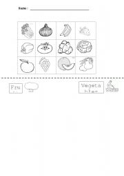 English worksheet: Fruit or vegetable