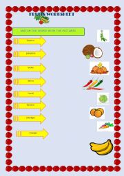 English Worksheet: FRUIT WORKSHEET