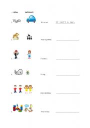 English Worksheet: demonstratives