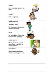 English Worksheet: Sick