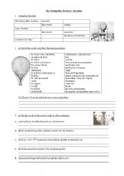 English Worksheet: Hot-Air Baloon Invention