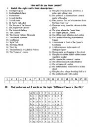 English Worksheet: Sights of London