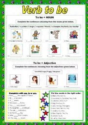 English Worksheet: Verb to be