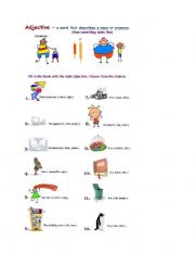 English Worksheet: adjective