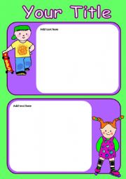 English worksheet: Active Kids