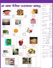 English Worksheet: A  An     The     Some     Any