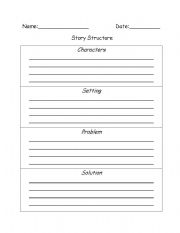 English worksheet: Story Structure