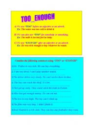 English Worksheet: too_enough