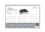 English worksheet: Recycling