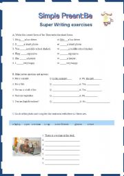 English Worksheet: Simple Present : Be 