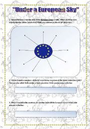English Worksheet: UNDER A EUROPEAN SKY.1