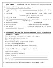 English Worksheet: A Quiz for Phrasal verbs, Cleft sentences and Gerunds and infinitives in the active and passive forms