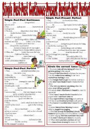 English Worksheet: Tense Revision:Simple Past-Past Continuous-Present Perfect Simple-Past Perfect Simple