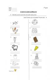 English Worksheet: ch or sh sound