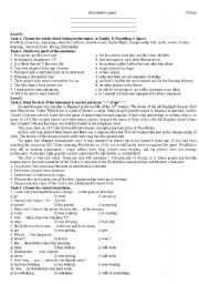 English Worksheet: Examination paper