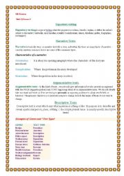 English Worksheet: text type and text genre