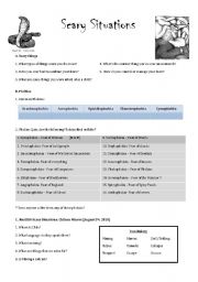 English Worksheet: Scary situations