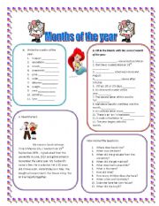 English Worksheet: Months of the year