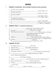 English Worksheet: EXTRA EXERCISES