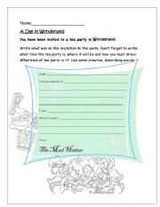 English Worksheet: Writing Invitations