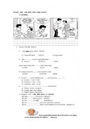 English Worksheet: Plural and modal verbs