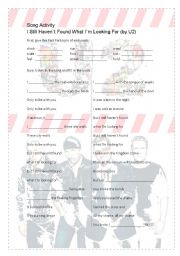 English Worksheet: u2