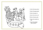 fruit colouring page