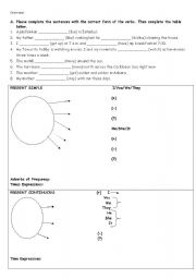 English worksheet: present simple/ present continuous