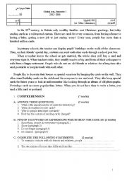 English Worksheet: A global test