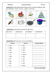 English Worksheet: Compound Nouns