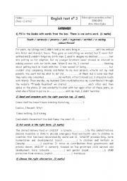 English Worksheet: for 2 nd form tunisian students