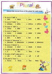 English Worksheet: Plural