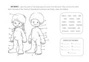 English Worksheet: My body