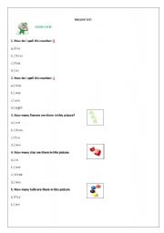 English Worksheet: Test 2nd Grade