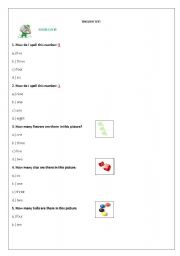 English worksheet: Test 2nd Grade