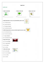 English Worksheet: Test 3rd grade