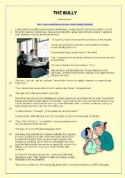 English Worksheet: The Bully