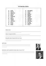 English worksheet: The Radio Alphabet