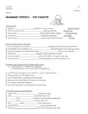 English Worksheet: Passive revision